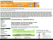 Tablet Screenshot of kalorientabelle.org